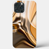 Crème oranje tot bruine gedraaide reflecterende ve Case-Mate iPhone case (Achterkant)
