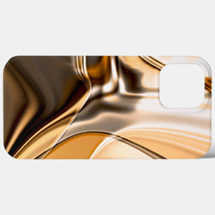 Crème oranje tot bruine gedraaide reflecterende ve iPhone 13 pro max hoesje
