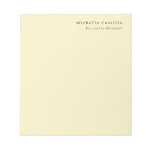 Crème Pastel Kleur Minimalistisch Modern Eenvoudig Notitieblok