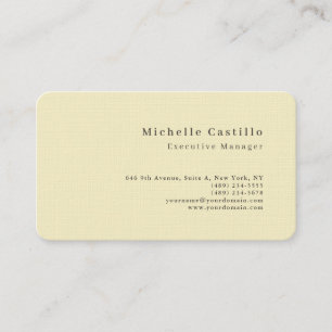 Crème Pastel Kleur Minimalistisch Modern Eenvoudig Visitekaartje
