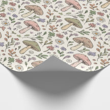 Crème Pastel Paddenstoel Schimmel Naadloos Patroon