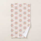 Crème, Perzik en Sage Green boho bloempatroon Bad Handdoek (Handdoek)