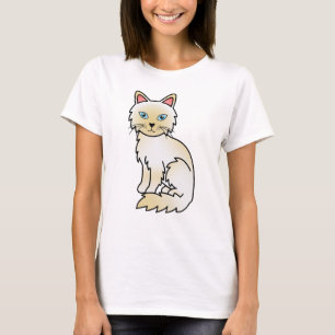 Crème Point Birmaanse / Ragdoll Mopshond Cute Teke T-shirt