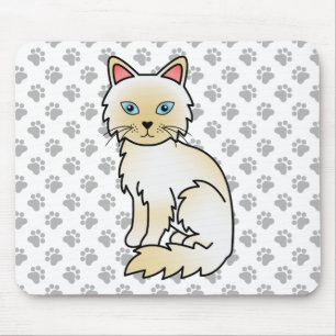 Crème Point Birman / Ragdoll Mooie Kat & Pootjes Muismat
