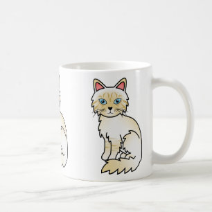 Crème Point Tabby Birman / Ragdoll kat Koffiemok