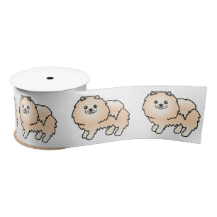 Crème Pomeranian Lieve Cartoon Hond Lint