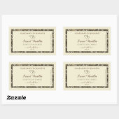 Crème Product Packaging Labels Gold Glitter Border (Vel)