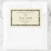 Crème Product Packaging Labels Gold Glitter Border (Tas)