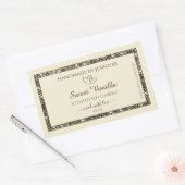Crème Product Packaging Labels Gold Glitter Border (Envelop)