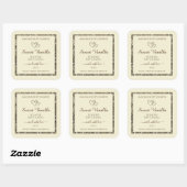 Crème Product Packaging Labels Gold Glitter Border (Vel)
