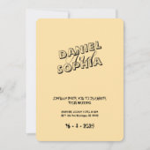 Crème Retro faire-part de mariage Card (Devant)