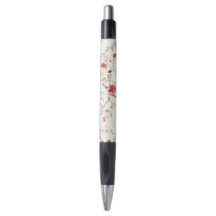 Crème Rode Bloem Pen