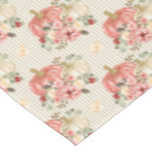  crème rode pompoen herfst Herfst streep Tafelkleed (Gekanteld)