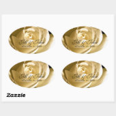 Crème Roos Bewaar de datum Ovaal Bruiloft Label (Vel)