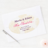 Crème  Roos Hoe zoet het is Sticker (Envelop)