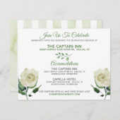 Crème Roos Neutraal Trouwinformatie Informatiekaartje (Voorkant / Achterkant)