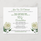 Crème Roos Neutraal Trouwinformatie Informatiekaartje (Voorkant)