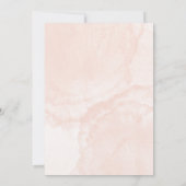 Crème rose Floral Rustique Faire-part de mariage (Dos)