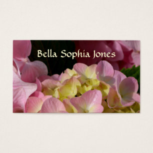 Crème rose Hydrangeas jaune rose vert floral