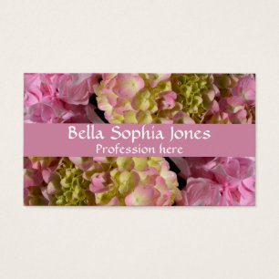 Crème rose Hydrangeas jaune rose vert floral