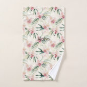 Crème rose orchidée florale (Serviette à main)