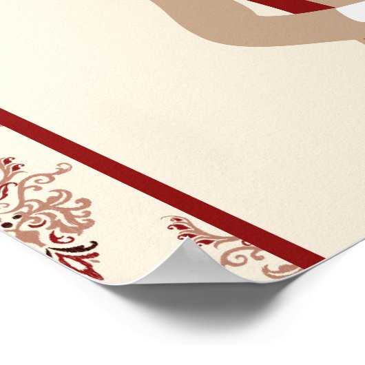 Crème Rouge Anand Karaj Sikh Mariage Affiche de bi (Coin)