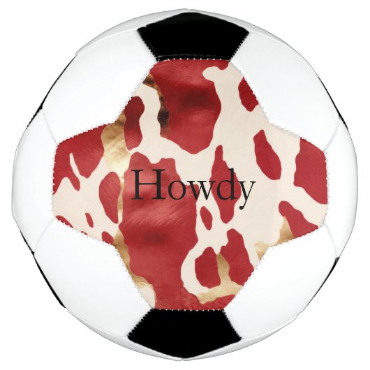 Crème Rouge Or Occidental Cowhide Howdy (Devant)