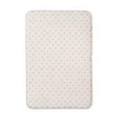 Crème Roze Stippen Whimsical Badmat (Voorkant Verticaal)
