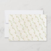 Crème Rustique Mariage Détails Carte d'écran (Dos)