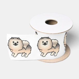 Crème Sable Pomeranian Lieve Cartoon Hond Lint