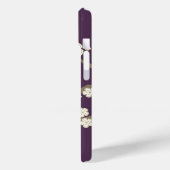 Crème Sakura Oosterse kersenbloesems op Paarse Case-Mate iPhone Case (Achterkant / Links)