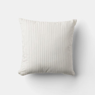 Crème Salie Grijs Streep Minimalistisch Patroon Kussen