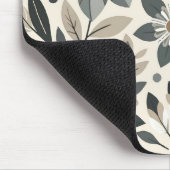 Crème & Salie Groen Vet Modern Bloemen Patroon Muismat (Hoek)