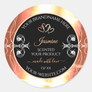 Crème Saumon chatoyante Produit Étiquettes Bijoux