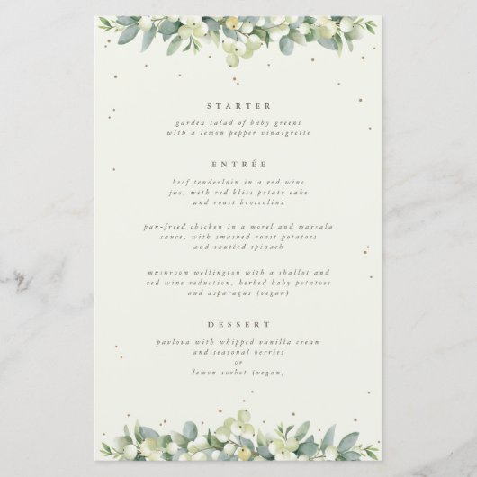 Crème Snowberry + Eucalyptus 3 Parcours Menu Maria (Devant)