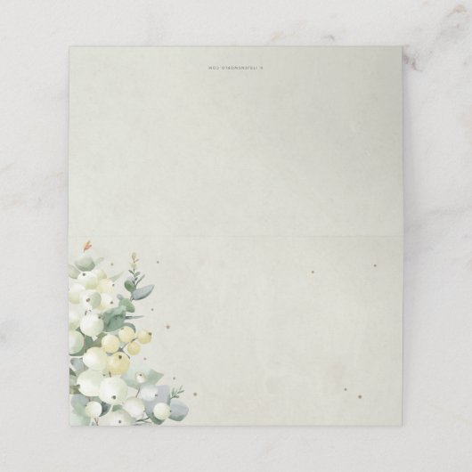 Crème Snowberry + Eucalyptus Kerst Gevouwen (Buitenkant ongevouwen)