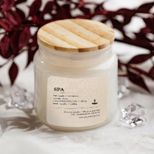 Crème spa blanc cassé Ingrédients Étiquette de pro