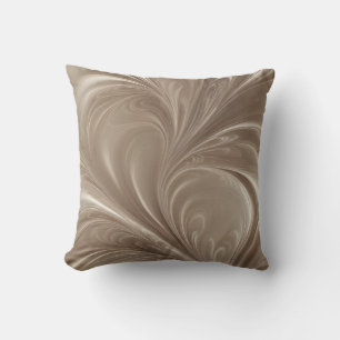 Crème Swirl - Zachte Beige Abstracte Stromende Des Kussen