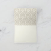 Crème Tan Damast Krullen Bedankt (Binnen)