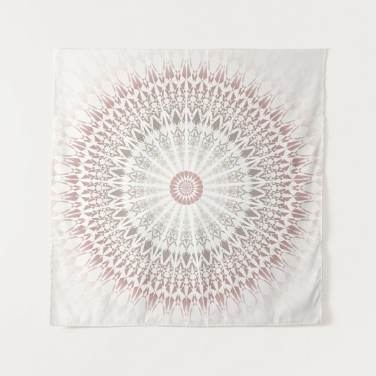 Crème Taupe Neutrale Mandala Wandkleed (Voorkant)