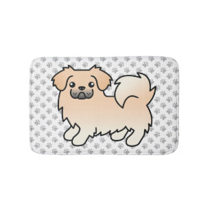 Crème Tibetaanse Spaniel Lieve Cartoon Hond & Poot Badmat