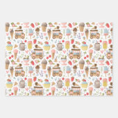 Crème Truck Gift Wrap Inpakpapier Vel (Voorkant)