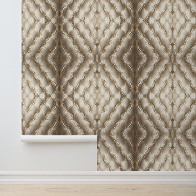 Creme Tufted Behang (Applicatie)