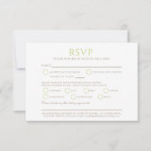 Crème tulip-maaltijd, optie bruiloft RSVP kaartje (Achterkant)