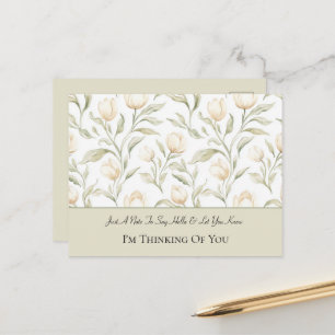 Crème Tulp Bloemen Denk Aan Jou Briefkaart