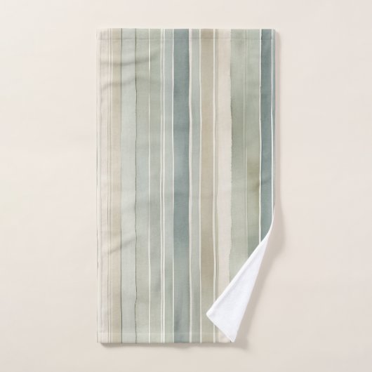 Crème turquoise bleue Sage vert Distressed (Serviette à main)