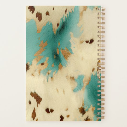 Crème Turquoise Gold Southwest Cowhide (Dos)