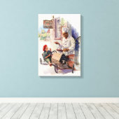  CRÈME VAN TARWE RECLAME CANVAS WRAP AFDRUK (Insitu (Houten vloer))