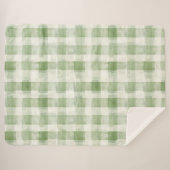 Crème verte occidentale rayures plaid Noël (Devant (Horizontal))