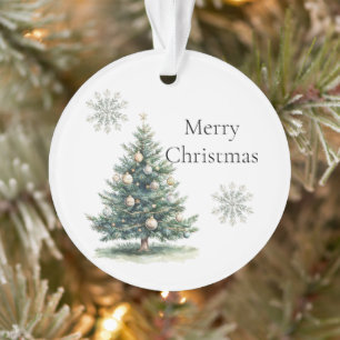 Crème verte rustique Noëls de Noël Arbre de neige